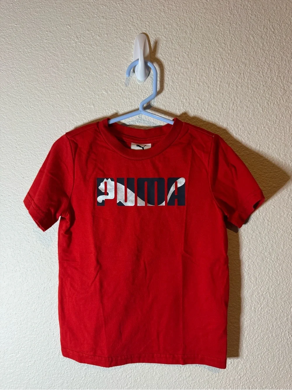 Puma Red Kids Logo Tee